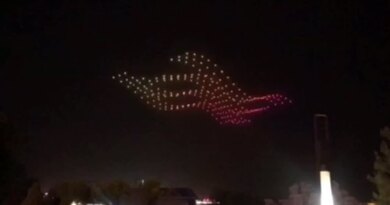 怀仁绚烂的无人机表演　编导：吴建芬